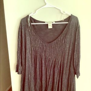 American Rag Gray Sparkly Top - 1X